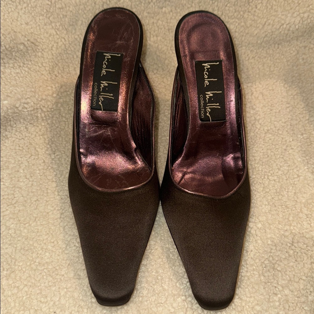 Nicole Miller Shoes, Slip-on Heels, Made in Italy